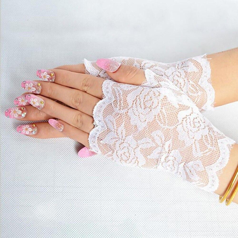 Guanti in pizzo senza dita