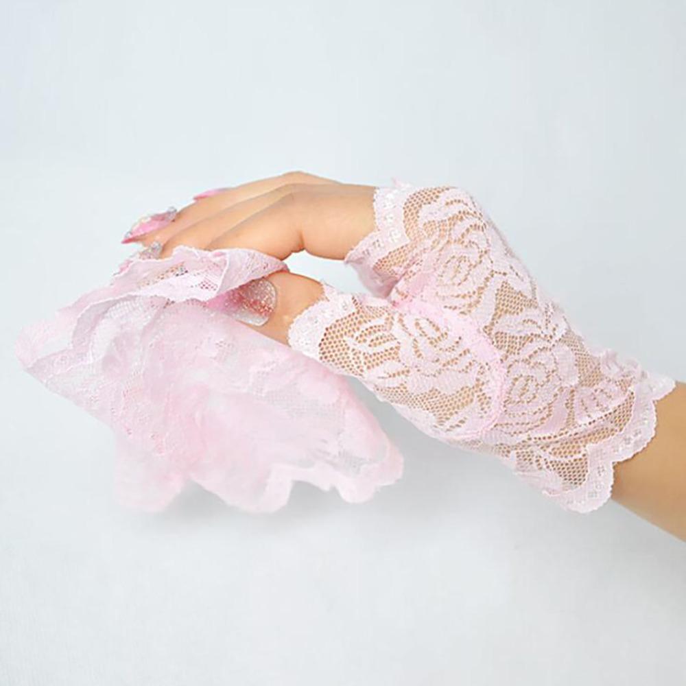 Guanti in pizzo senza dita