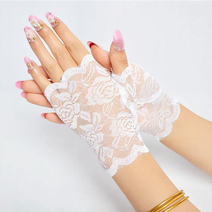 Guanti in pizzo senza dita