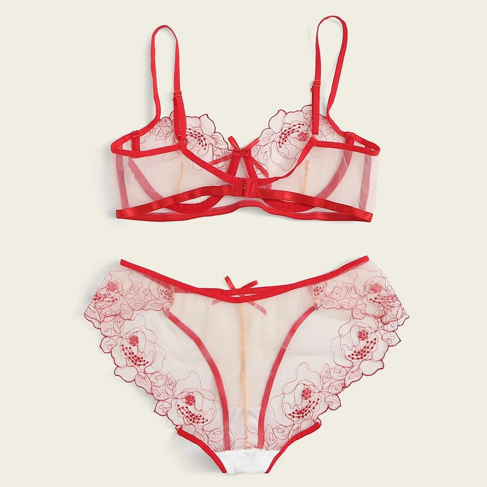Set di lingerie trasparente