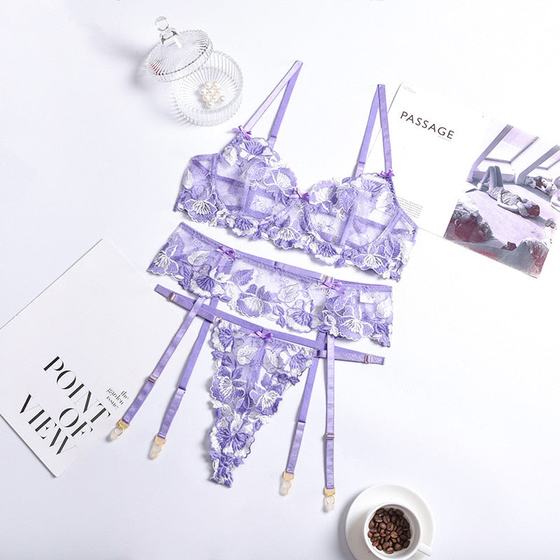 Set lingerie da sera in pizzo