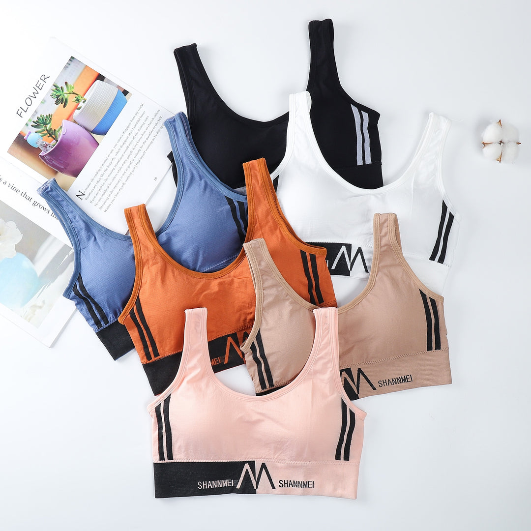 Reggiseno sportivo con scritte