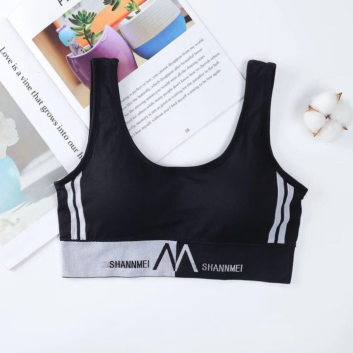 Reggiseno sportivo con scritte