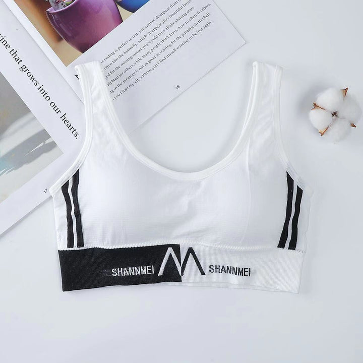 Reggiseno sportivo con scritte
