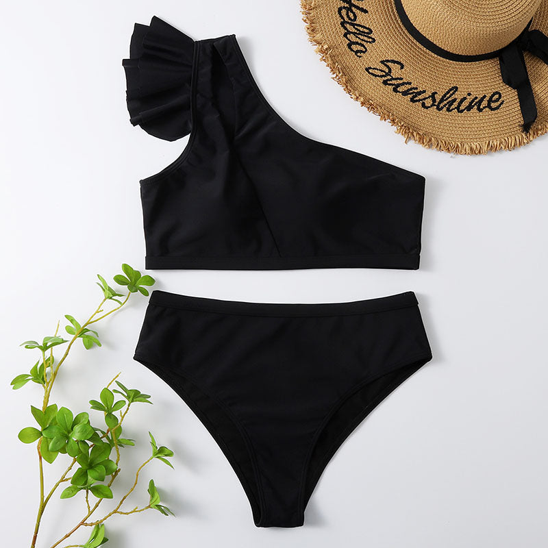 Costume intero a due pezzi con balza