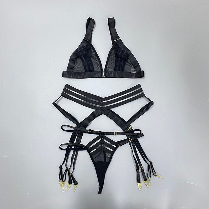Completo intimo a righe 3 pezzi