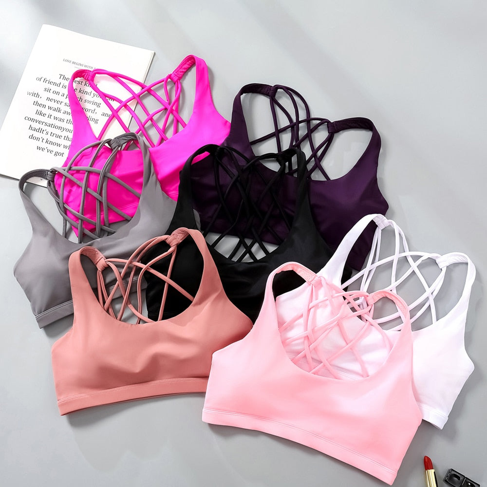 Reggiseno sportivo con croce sulla schiena