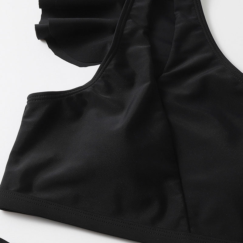 Costume intero a due pezzi con balza