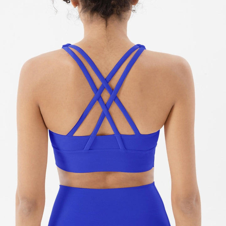 Reggiseno sportivo con spalline incrociate